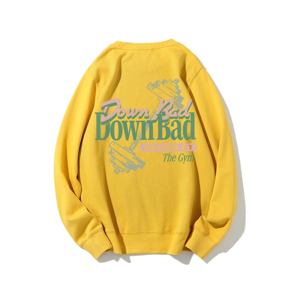 Down Bad Crying At The Gym Casual Crewneck Sweatshirt-moweekender