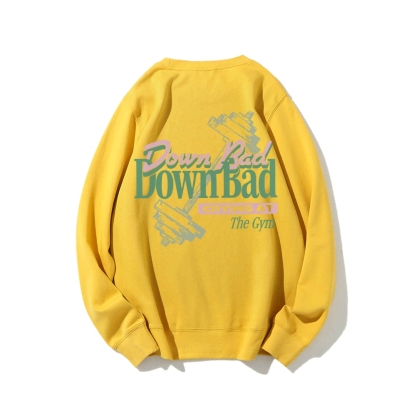 Down Bad Crying At The Gym Casual Crewneck Sweatshirt-moweekender