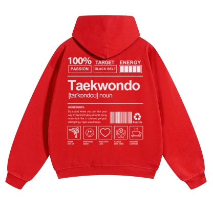 Taekwondo Unisex Casual Anime Print Hoodie-moweekender