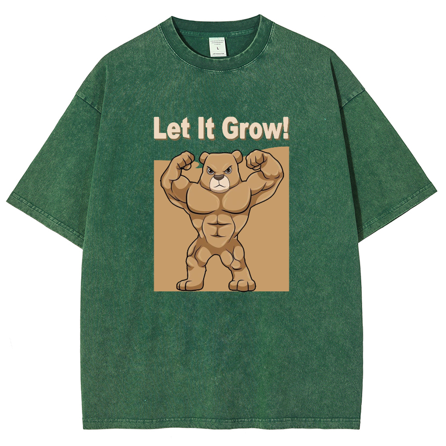 Let It Grow! Unisex Fit Washed T-Shirt-moweekender