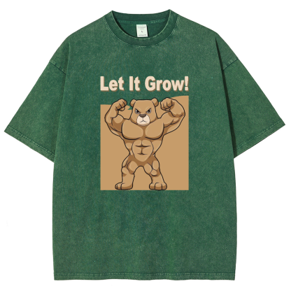 Let It Grow! Unisex Fit Washed T-Shirt-moweekender