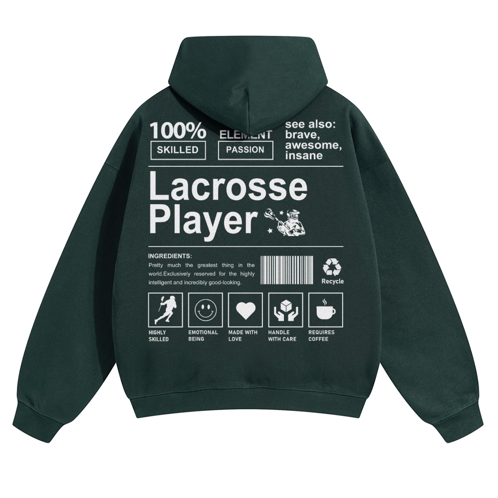 Lacrosse Player Unisex Casual Anime Print Hoodie-moweekender