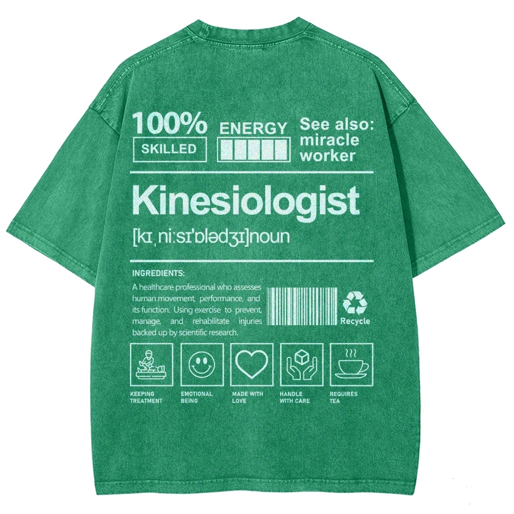 Kinesiologist Unisex Fit Washed T-Shirt-moweekender