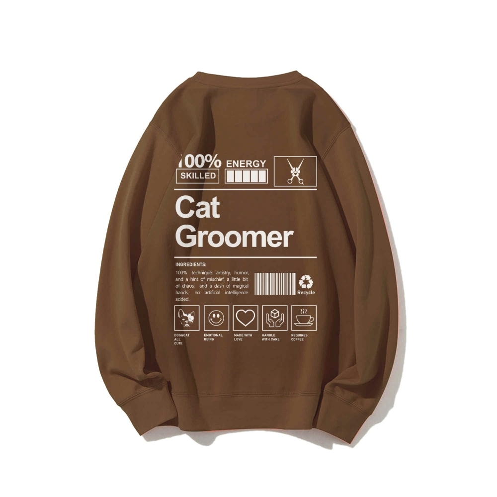 Cat GroomerCasual Crewneck Sweatshirt-moweekender