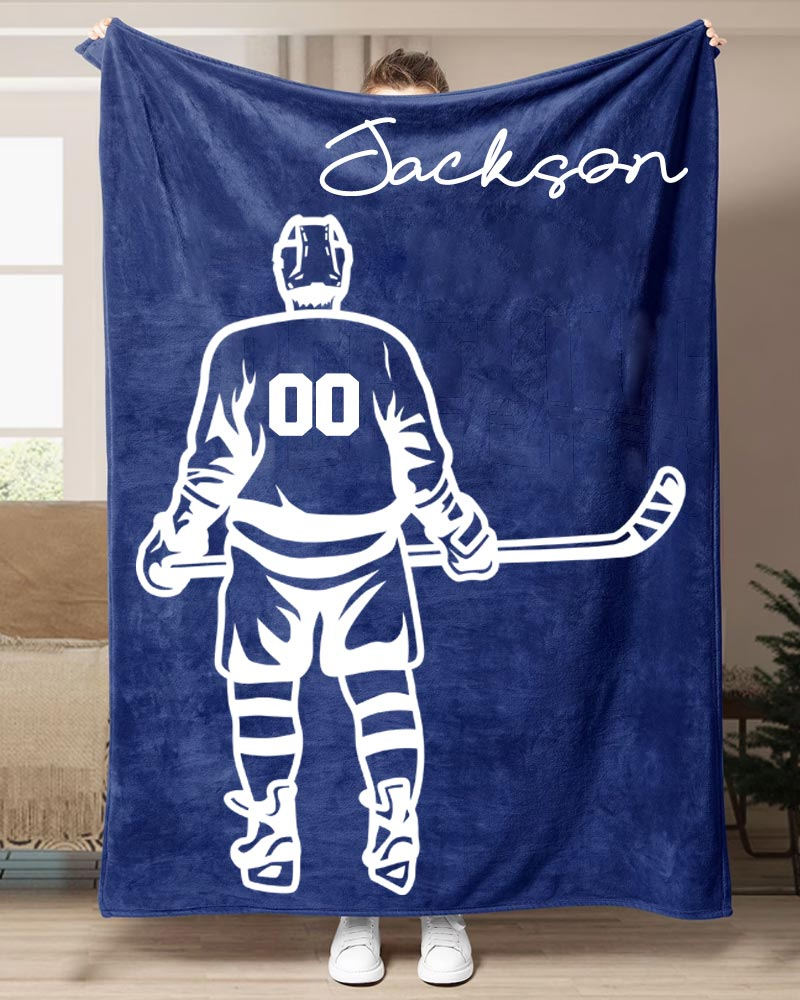 Hockey Player Printed Blanket-moweekender
