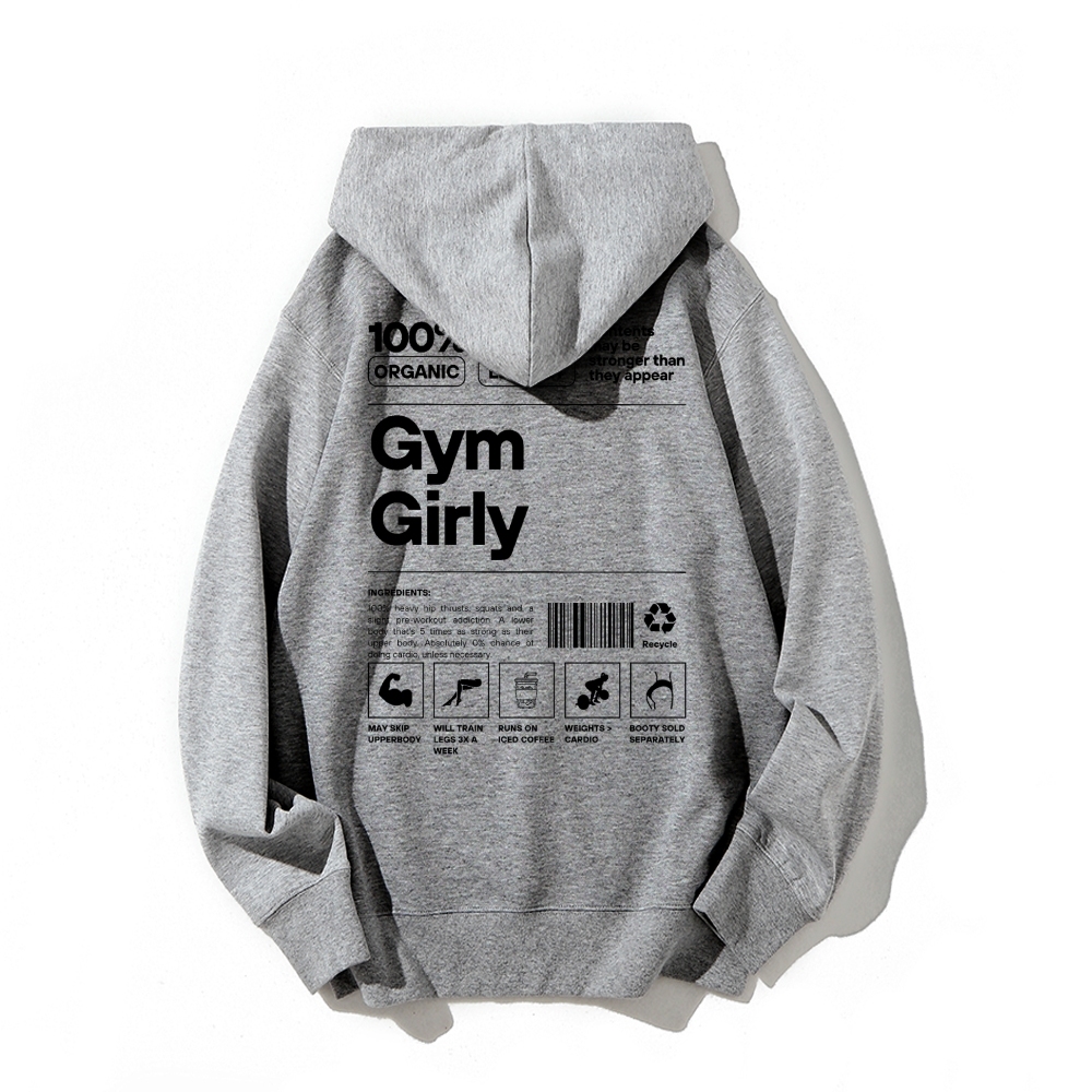 Gym Girl Long Sleeved Hoodie-moweekender