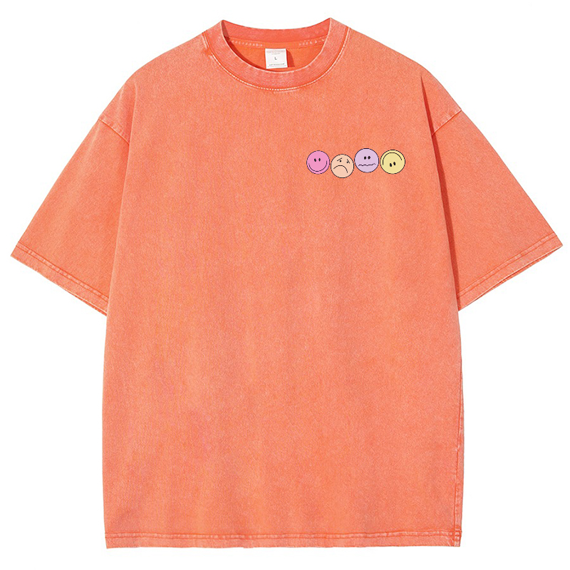 It's Okay To Feel All The Feelings Vintage Snowflake Washed T-Shirt-moweekender