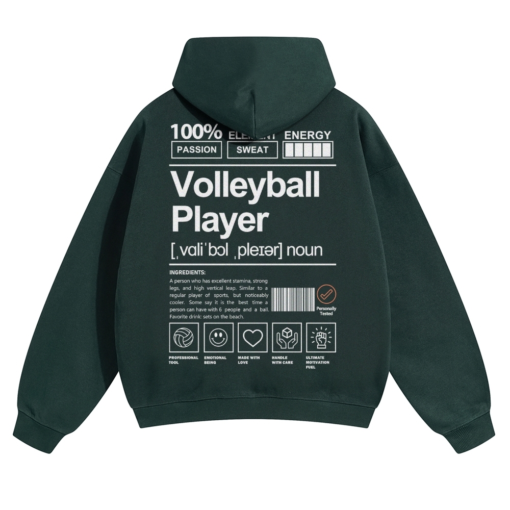 Volleyball Player Unisex Casual Anime Print Hoodie-moweekender