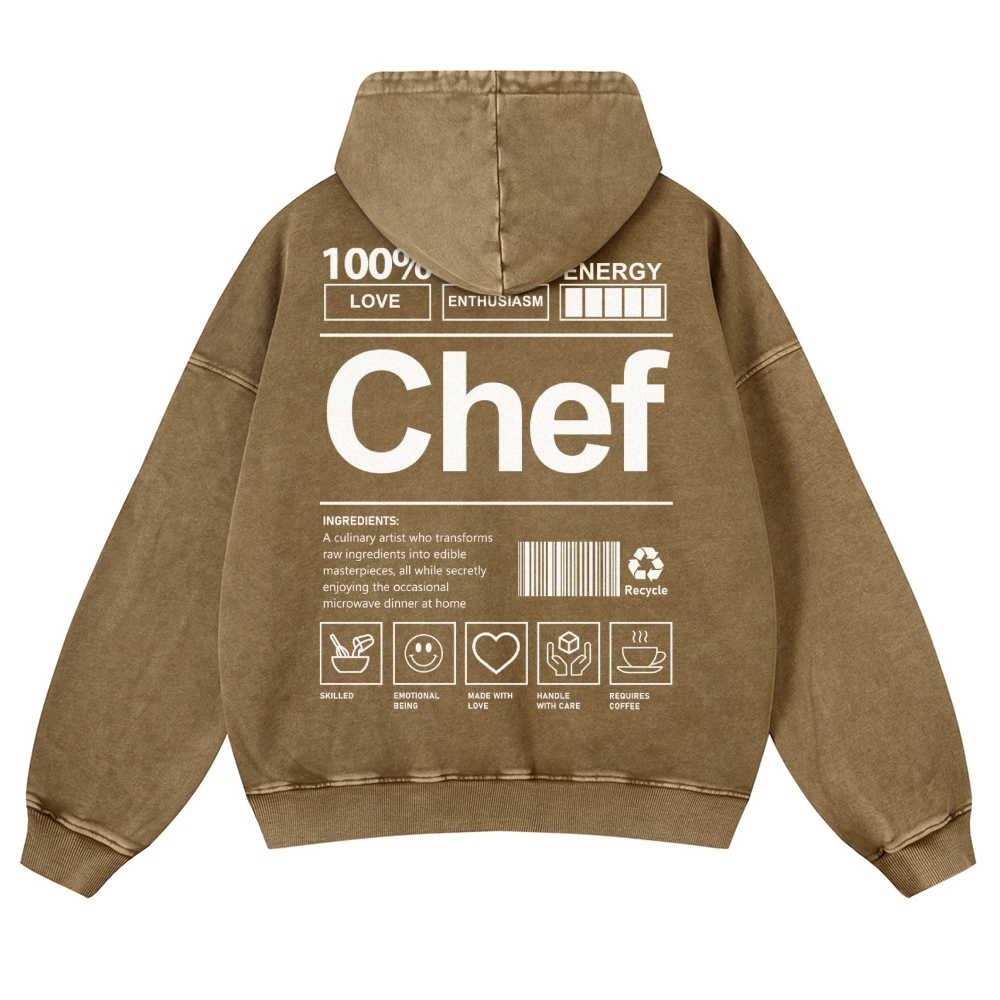Chef Casual Washed Hoodie