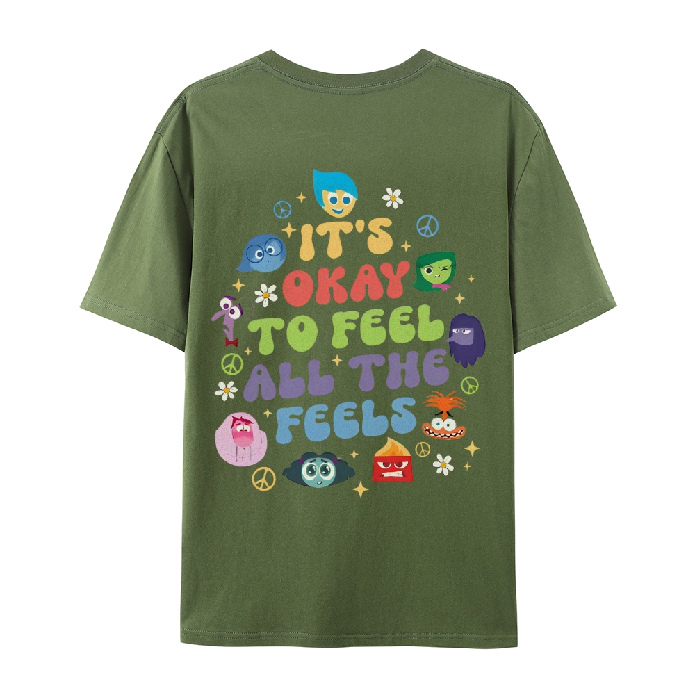 It's Okay To Feel All The Feels Casual Short Sleeve T-Shirt-moweekender