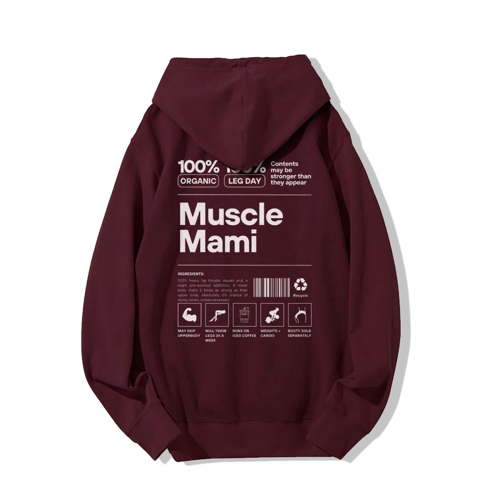 Muscle Mami Long sleeved Hoodie-moweekender