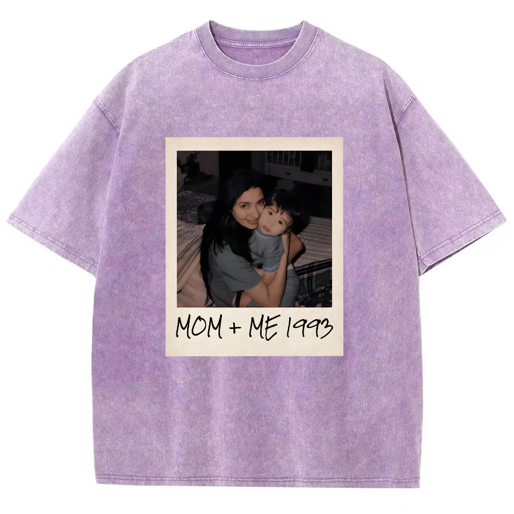 Picture Custom Mother's Day Gift Unisex Fit Washed T-Shirt