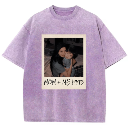 Picture Custom Mother's Day Gift Unisex Fit Washed T-Shirt