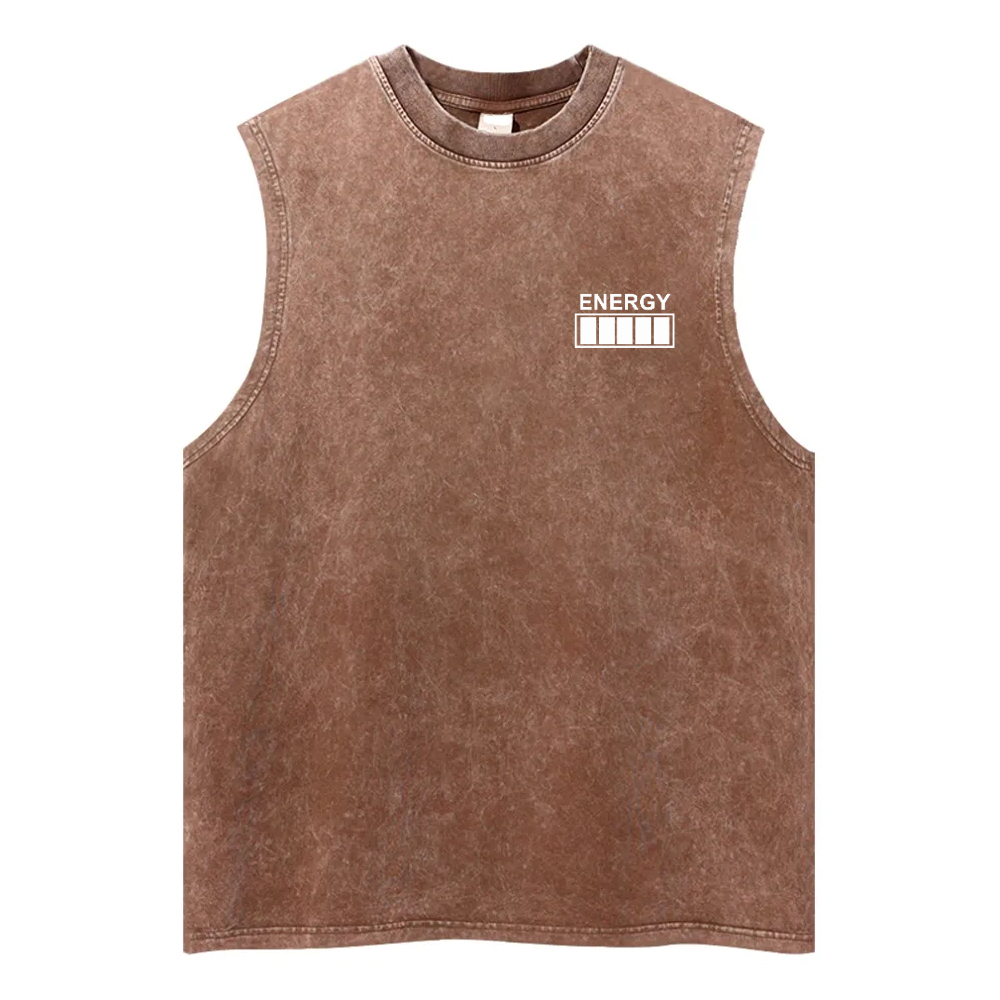 Customized Washed Fitness Tank Top