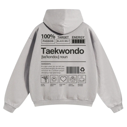 Taekwondo Unisex Casual Anime Print Hoodie-moweekender