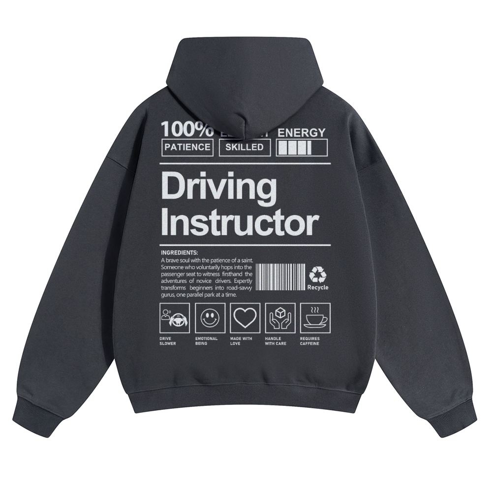 Driving Instructor Unisex Casual Anime Print Hoodie-moweekender