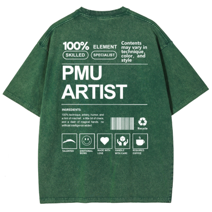 PMU Artist Unisex Fit Washed T-Shirt-moweekender