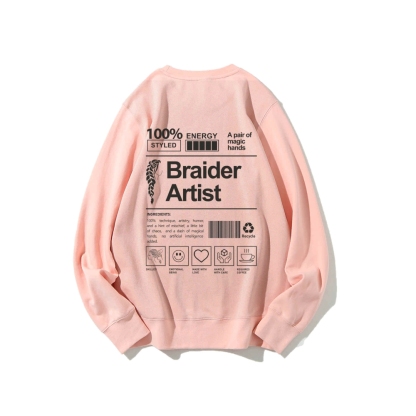 Braider Artist Casual Crewneck Sweatshirt-moweekender
