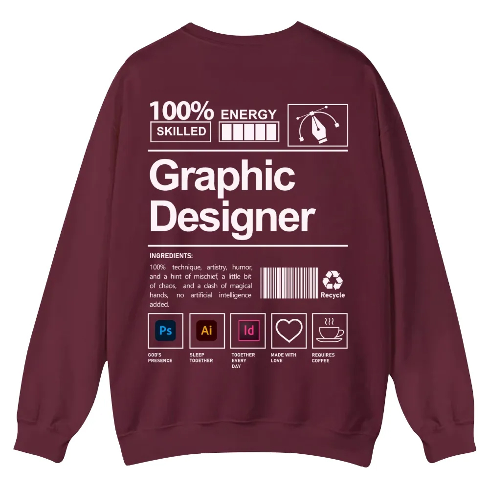 Graphic Designer Printed Crew Neck Sweatshirt-moweekender