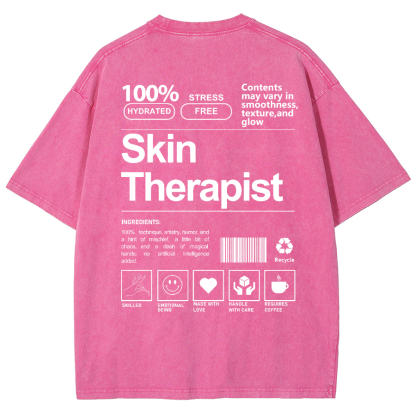 Skin Therapist Unisex Fit Washed T-Shirt-moweekender