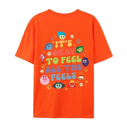 It's Okay To Feel All The Feels Casual Short Sleeve T-Shirt-moweekender