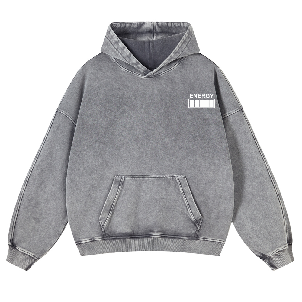 QR Code Customized Unisex Fit Washed Hoodie