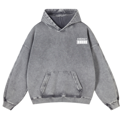 QR Code Customized Unisex Fit Washed Hoodie