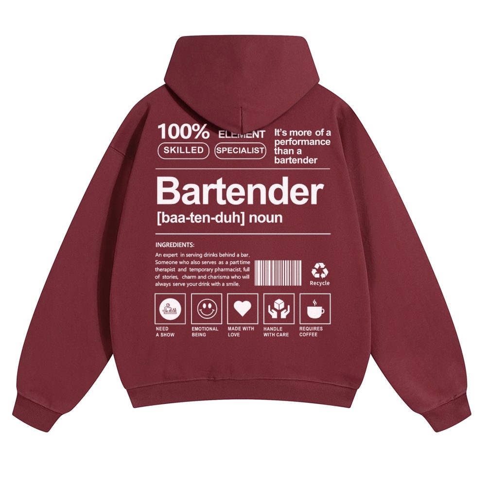 Bartender Unisex Casual Anime Print Hoodie-moweekender