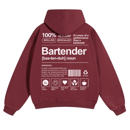 Bartender Unisex Casual Anime Print Hoodie-moweekender