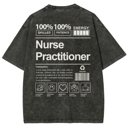 Nurse Practitioner Unisex Fit Washed T-Shirt-moweekender