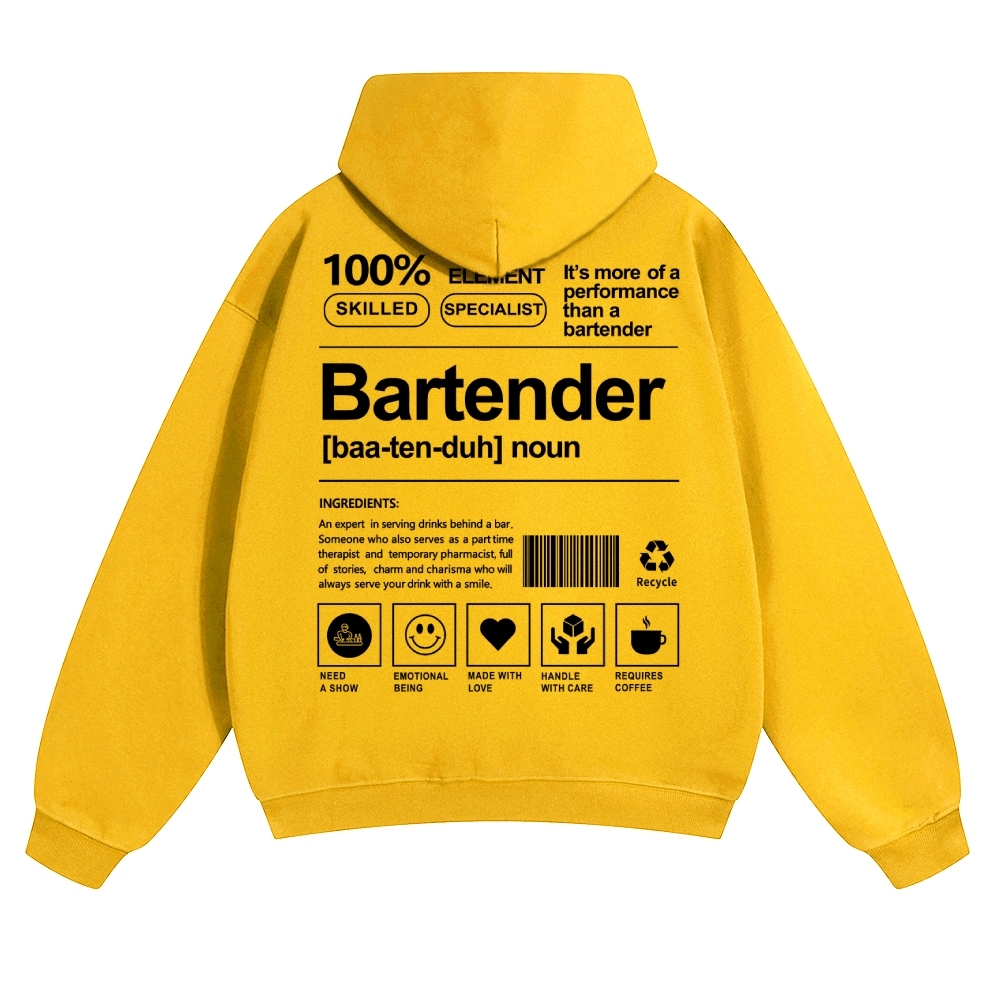 Bartender Unisex Casual Anime Print Hoodie-moweekender