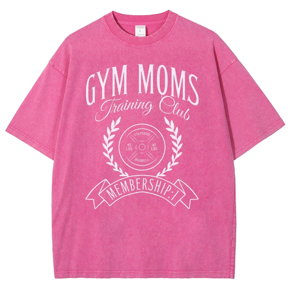 Gym Moms Vintage Snowflake Washed T-Shirt-moweekender