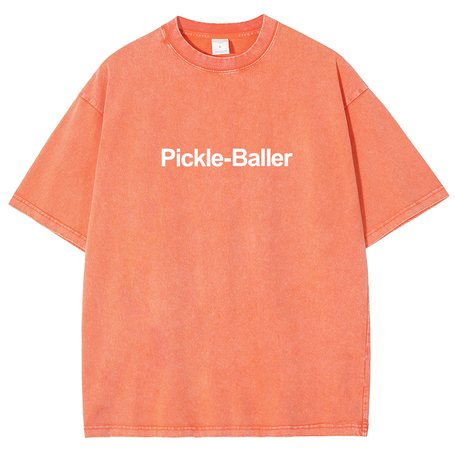 Pickle Baller Unisex Fit Washed Oversized T-Shirt-moweekender