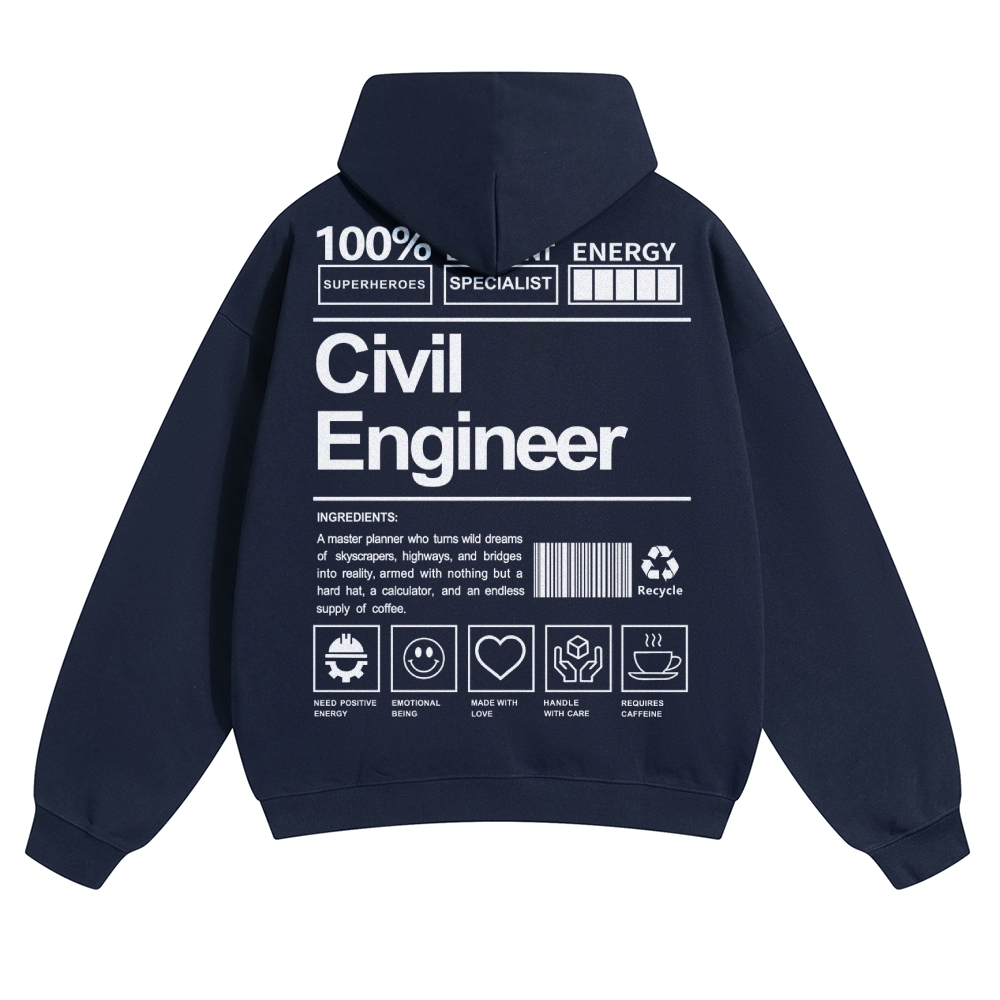 Civil Engineer Unisex Casual Anime Print Hoodie-moweekender