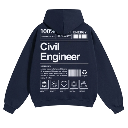 Civil Engineer Unisex Casual Anime Print Hoodie-moweekender