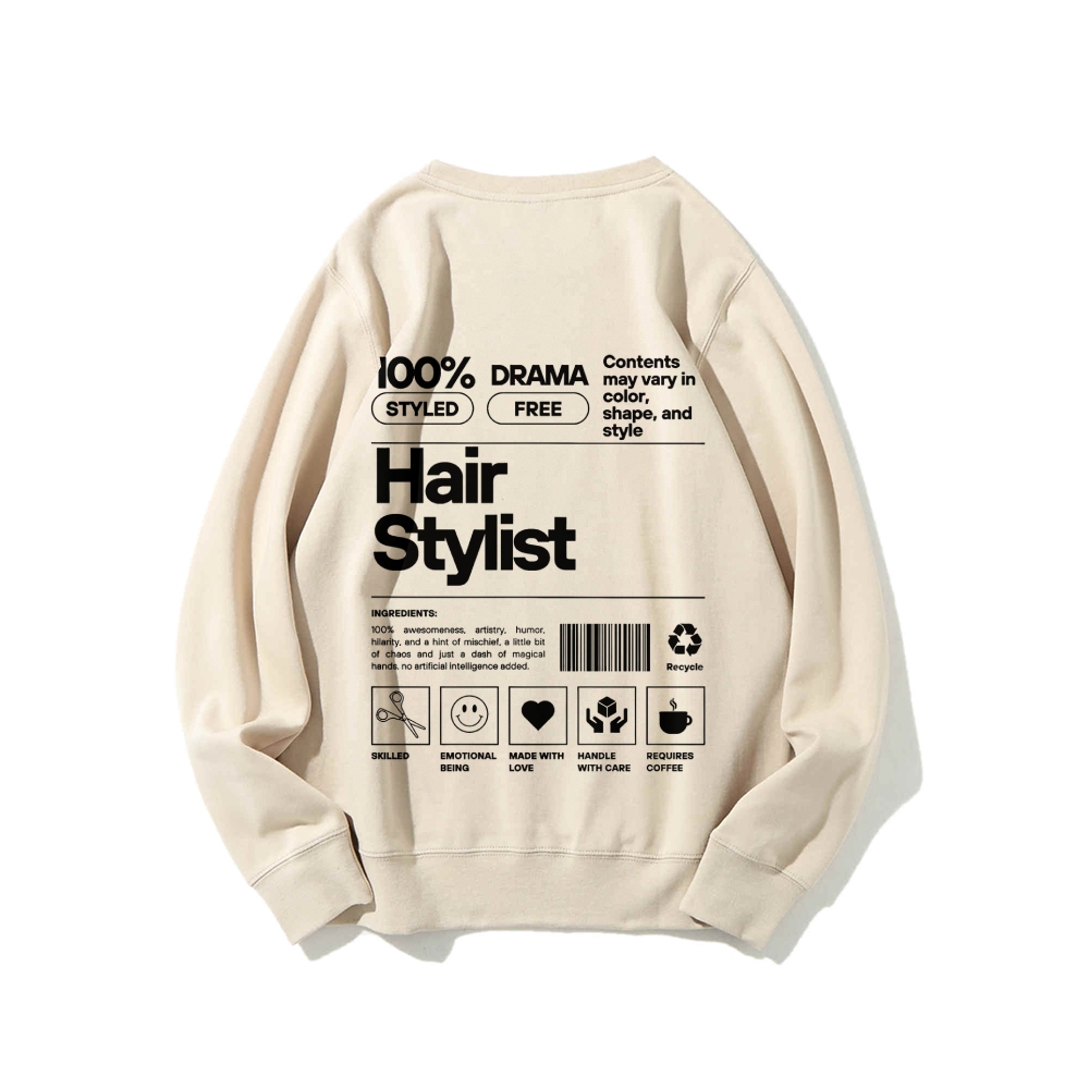 Hair Stylist Casual Crew Neck Sweatshirt-moweekender