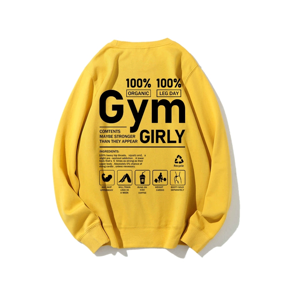 Gym Girl Long Sleeved Sweatshirt-moweekender