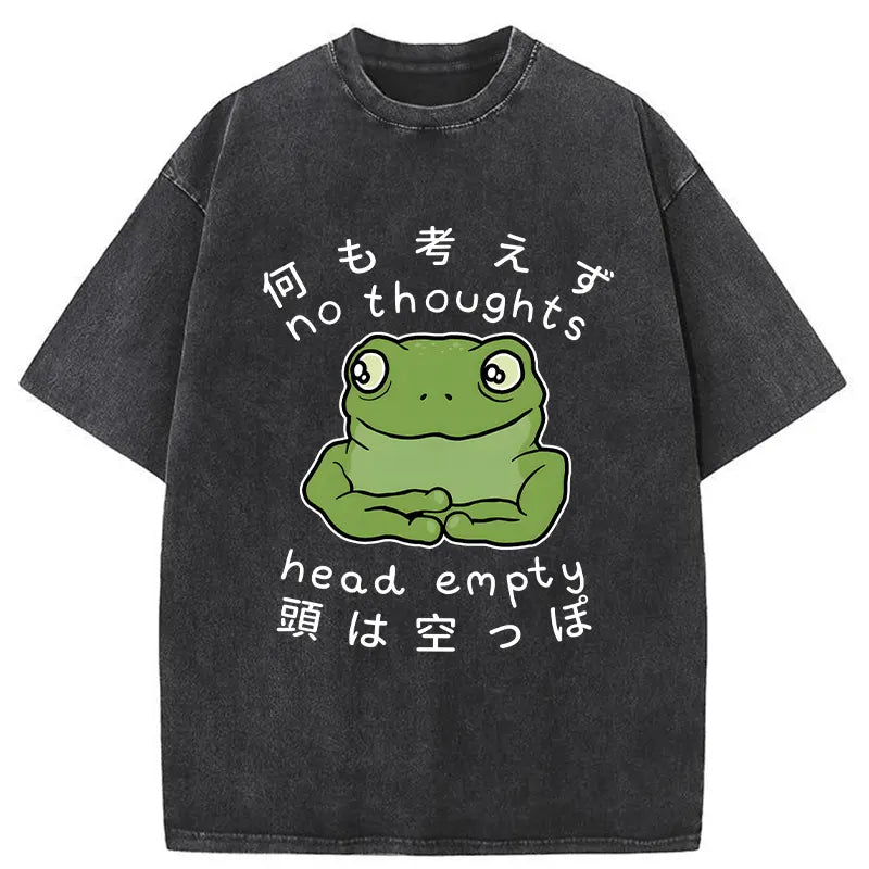 Head Empty Frog Washed Vintage T-Shirt-moweekender