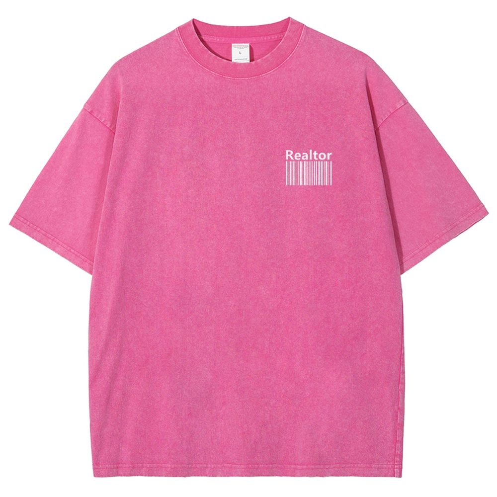 Realtor Vintage Snowflake Washed T-Shirt-moweekender