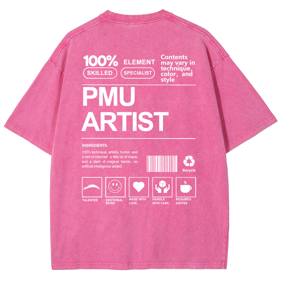 PMU Artist Unisex Fit Washed T-Shirt-moweekender