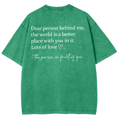 Dear Person Behind Me... Washed Oversized T-Shirt-moweekender