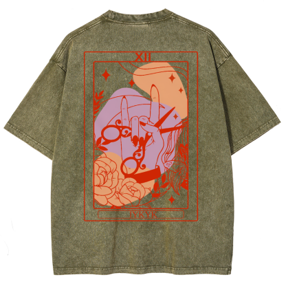 IYKYK Lesbian Sapphic Unisex Fit Washed T-Shirt-moweekender