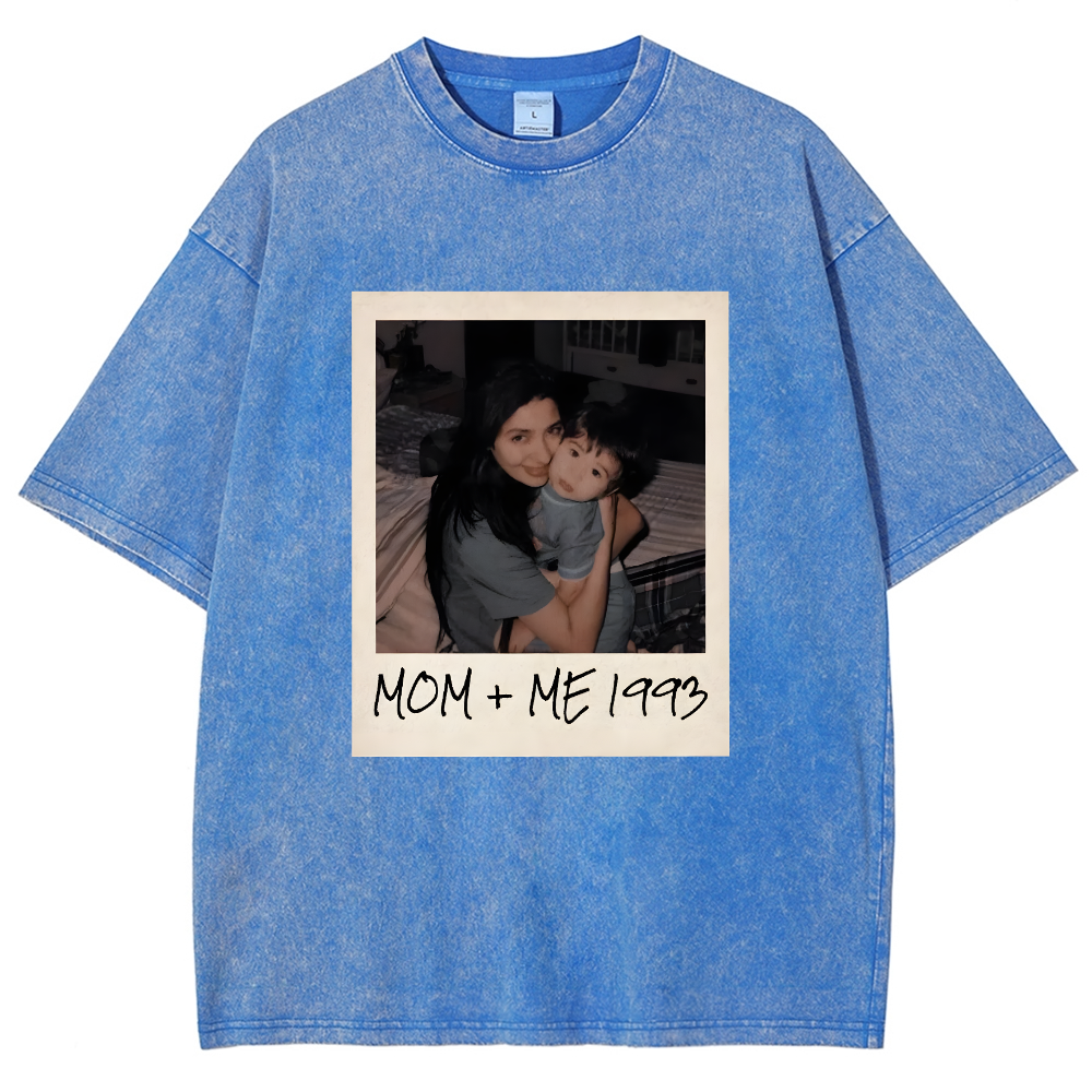 Picture Custom Mother's Day Gift Unisex Fit Washed T-Shirt