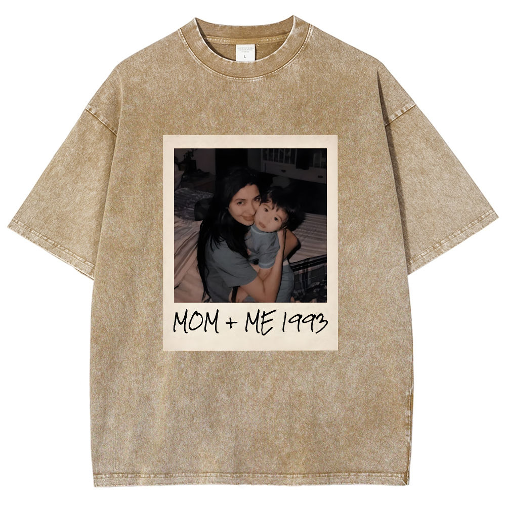 Picture Custom Mother's Day Gift Unisex Fit Washed T-Shirt