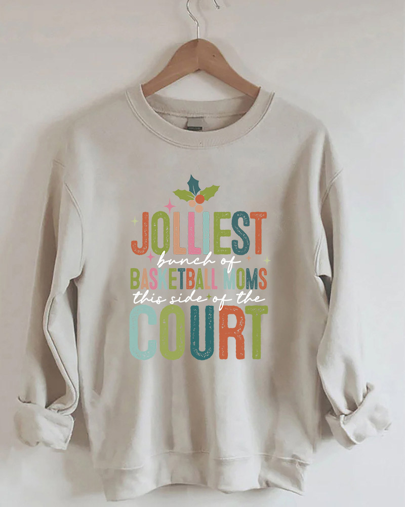 Sport Basketball Moms Printed Sweatshirt-moweekender
