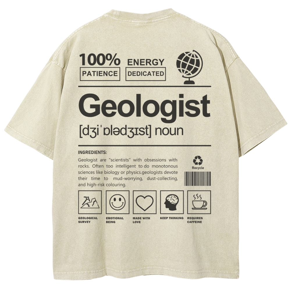 Geologist Unisex Fit Washed T-Shirt