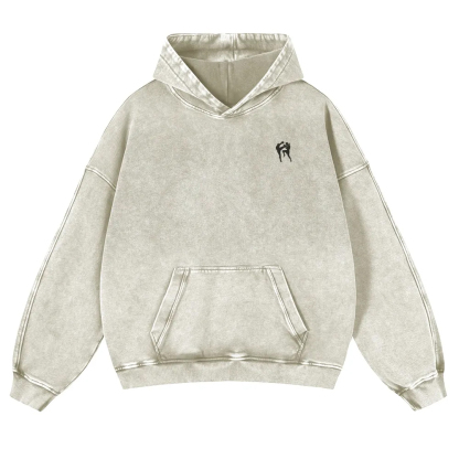 Muay Thai Printed Vintage Washed Hoodie-moweekender