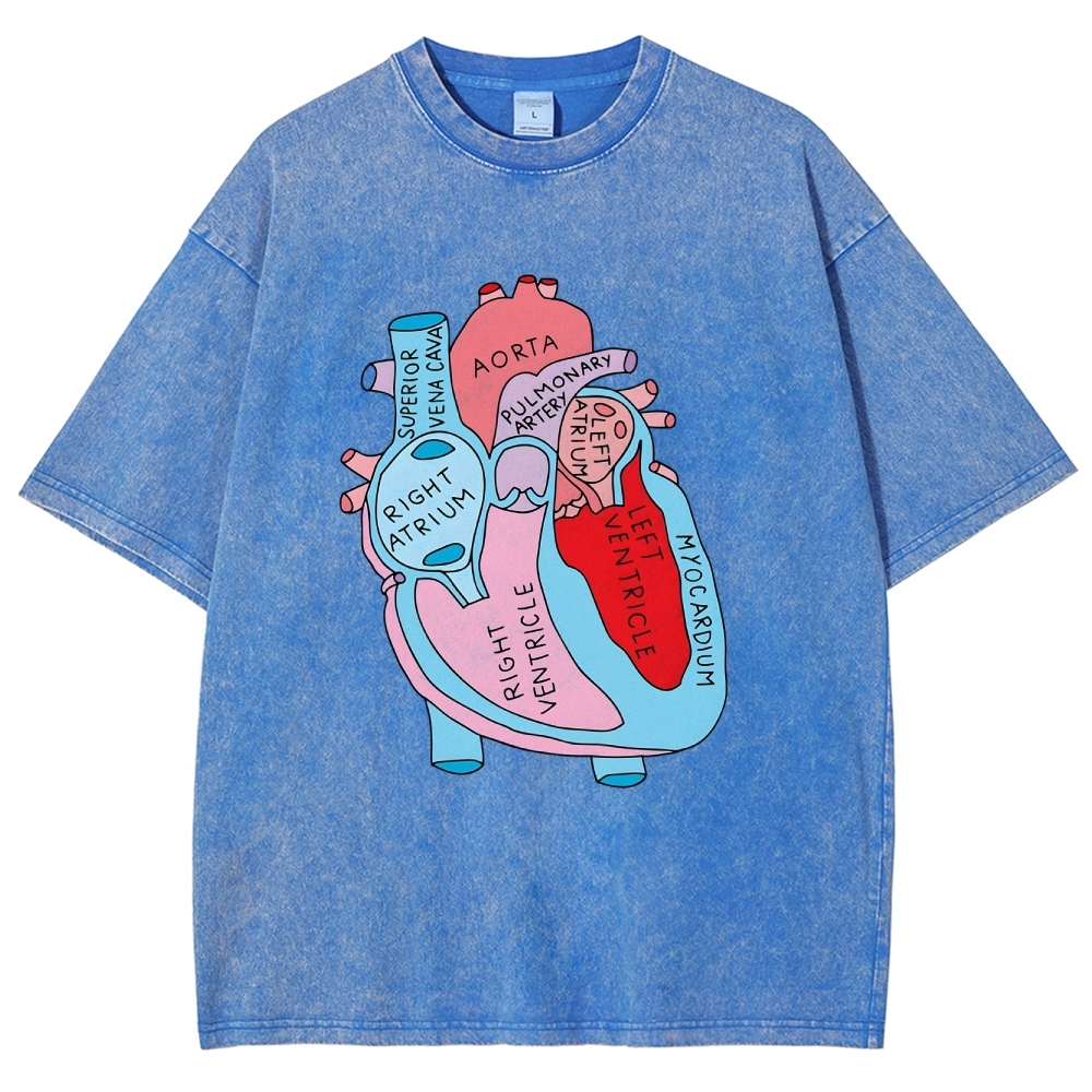 cardiology Unisex Fit Washed T-Shirt-moweekender