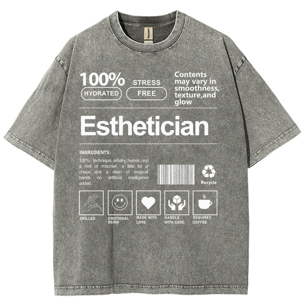 Esthetician Unisex Fit Washed T-Shirt-moweekender