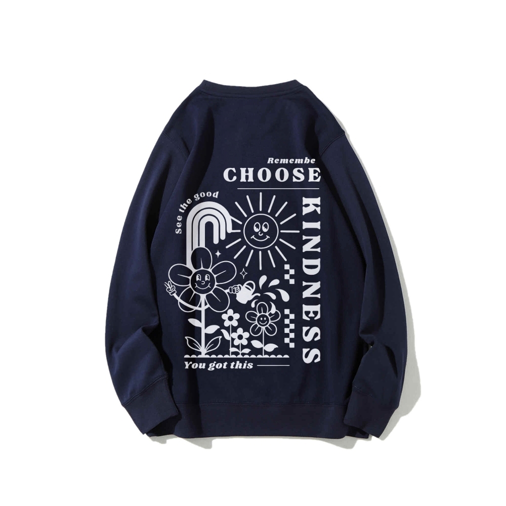 Choose Kindness Casual Crewneck Sweatshirt-moweekender